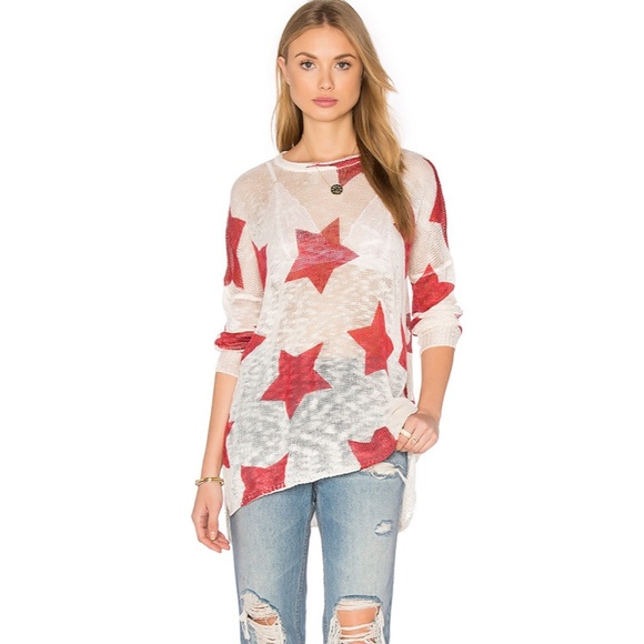 Show Me Your MuMu Sweaters - Show Me Your Mumu Red Star Bonfire Sweater